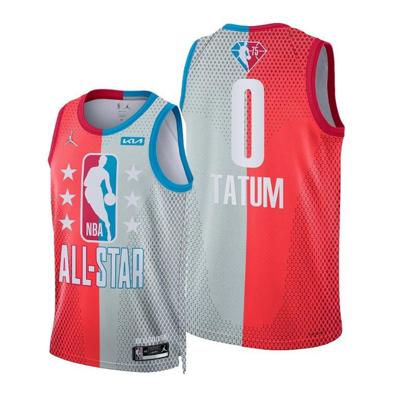 2022 All-Star Celtics 0 Jayson Tatum Maroon Gray Stitched Jersey Split Limited – Men