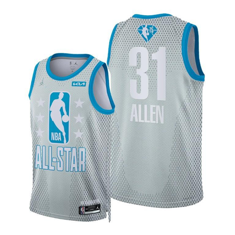 2022 All-Star Game Cavaliers 31 Jarrett Allen Gray Stitched Jersey Reserves – Men