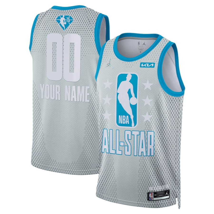 2022 All-Star Game Custom Swingman Stitched Jersey – Gray