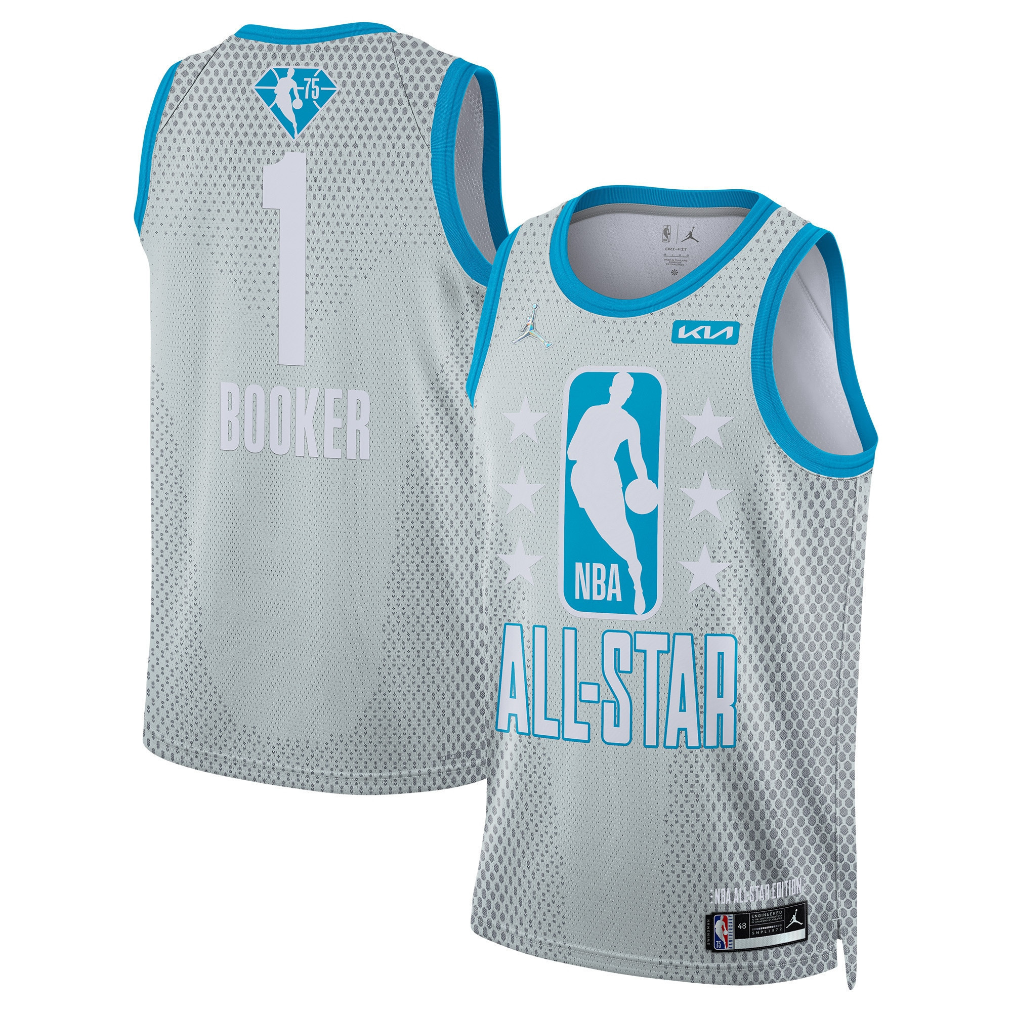 2022 All-Star Game Devin Booker 1 Swingman Stitched Jersey – Gray