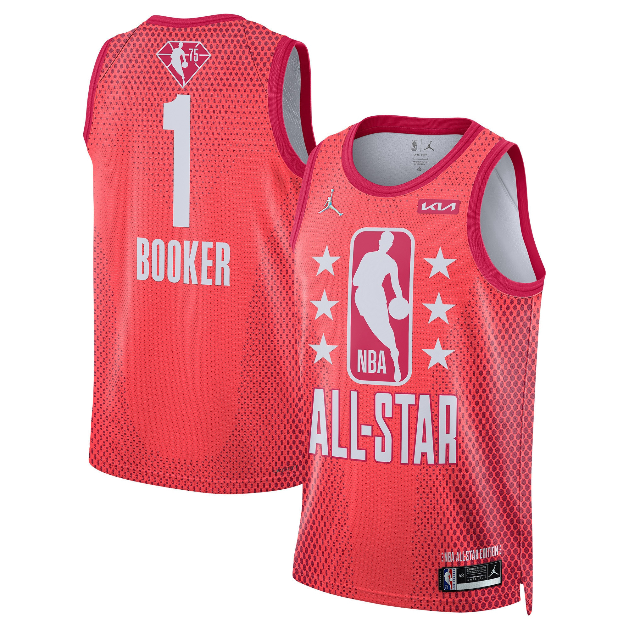 2022 All-Star Game Devin Booker 1 Swingman Stitched Jersey – Maroon