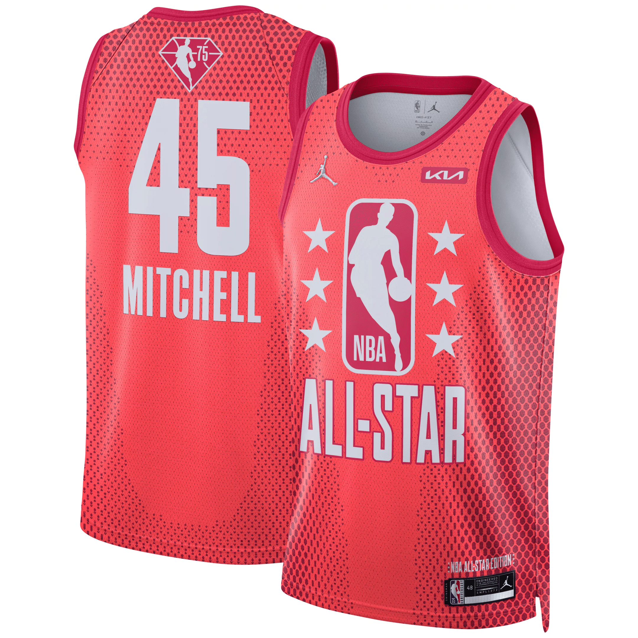 2022 All-Star Game Donovan Mitchell 45 Swingman Stitched Jersey – Maroon