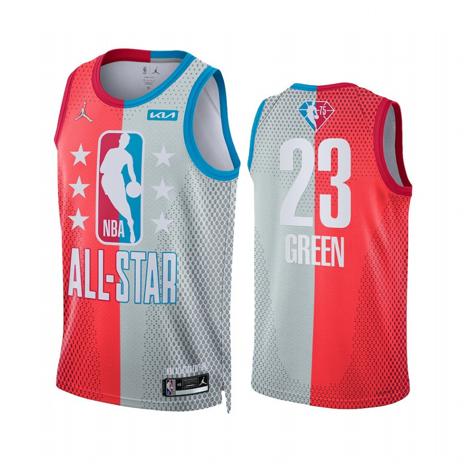 2022 All-Star Game Draymond Green 23 Swingman Stitched Jersey – Maroon Gray Split Limited