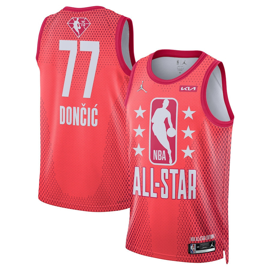 2022 All-Star Game Luka Doncic 77 Swingman Stitched Jersey – Maroon