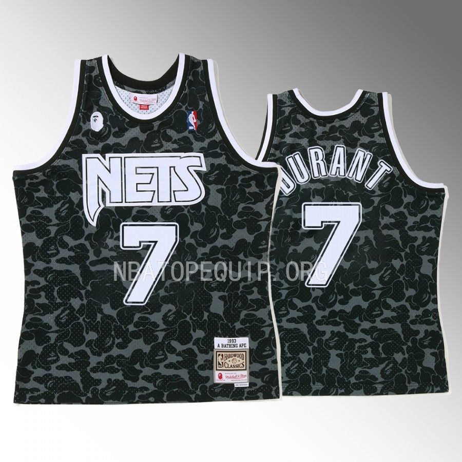 2022 BAPE Brooklyn Nets Kevin Durant Black Jersey 7 Camo Tanktop Men’s Jersey Shirt