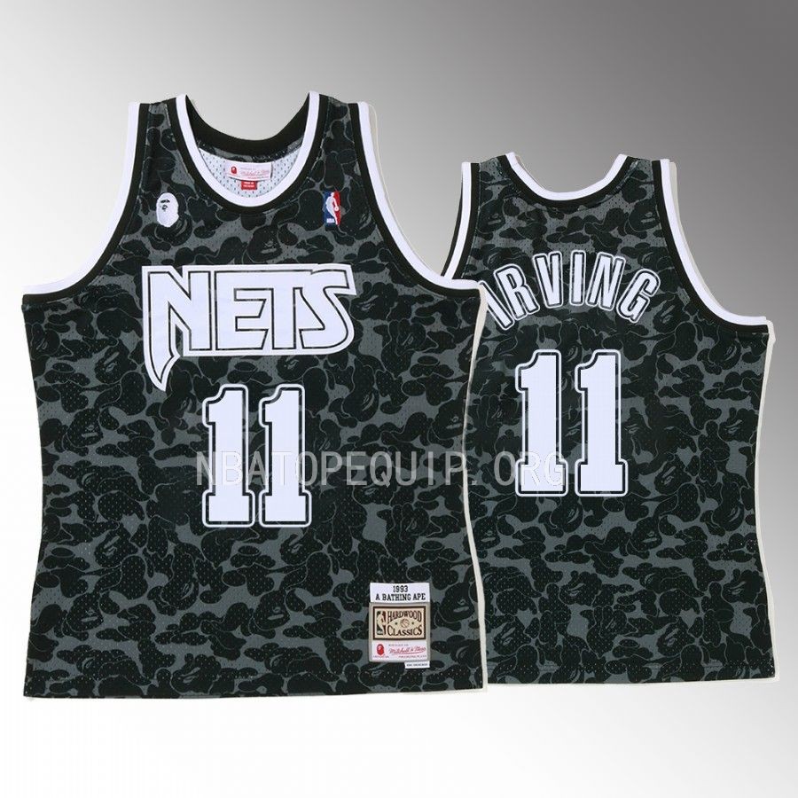 2022 BAPE Brooklyn Nets Kyrie Irving Black Jersey 11 Camo Tanktop Men’s Jersey Shirt