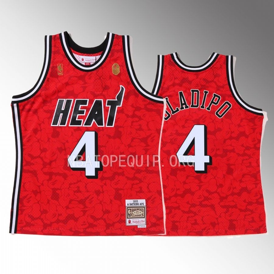 2022 BAPE Miami Heat Victor Oladipo Red Jersey 4 Camo Tanktop Men’s Jersey Shirt