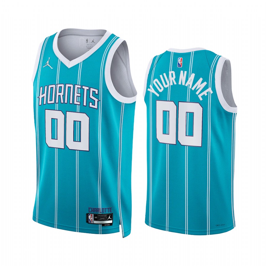 2022 Charlotte Hornets Custom Teal Icon Edition #00 Jersey