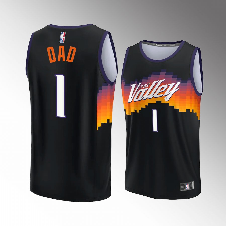 2022 Fathers Day Gift Phoenix Suns Greatest Dad Jersey Black #1 chioce