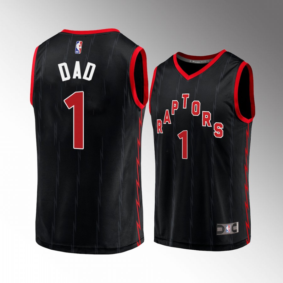 2022 Fathers Day Gift Toronto Raptors Greatest Dad Jersey Black #1 chioce