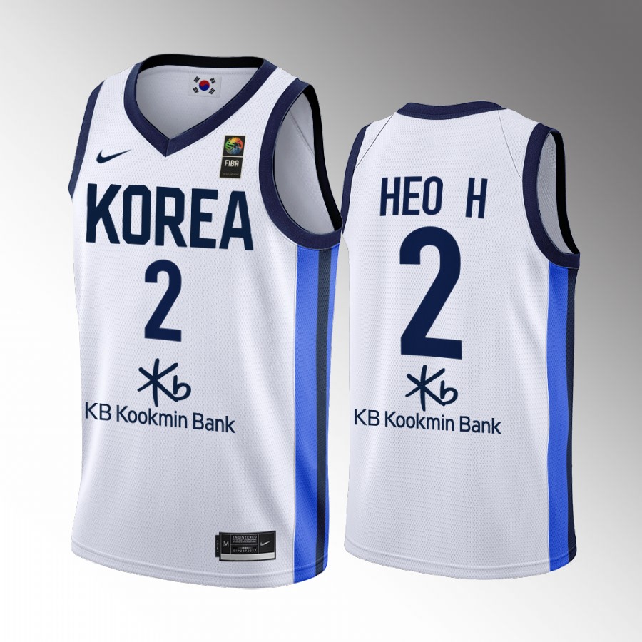 2022 FIBA World Cup South Korea #2 Hoon HEO Men Jersey White Home