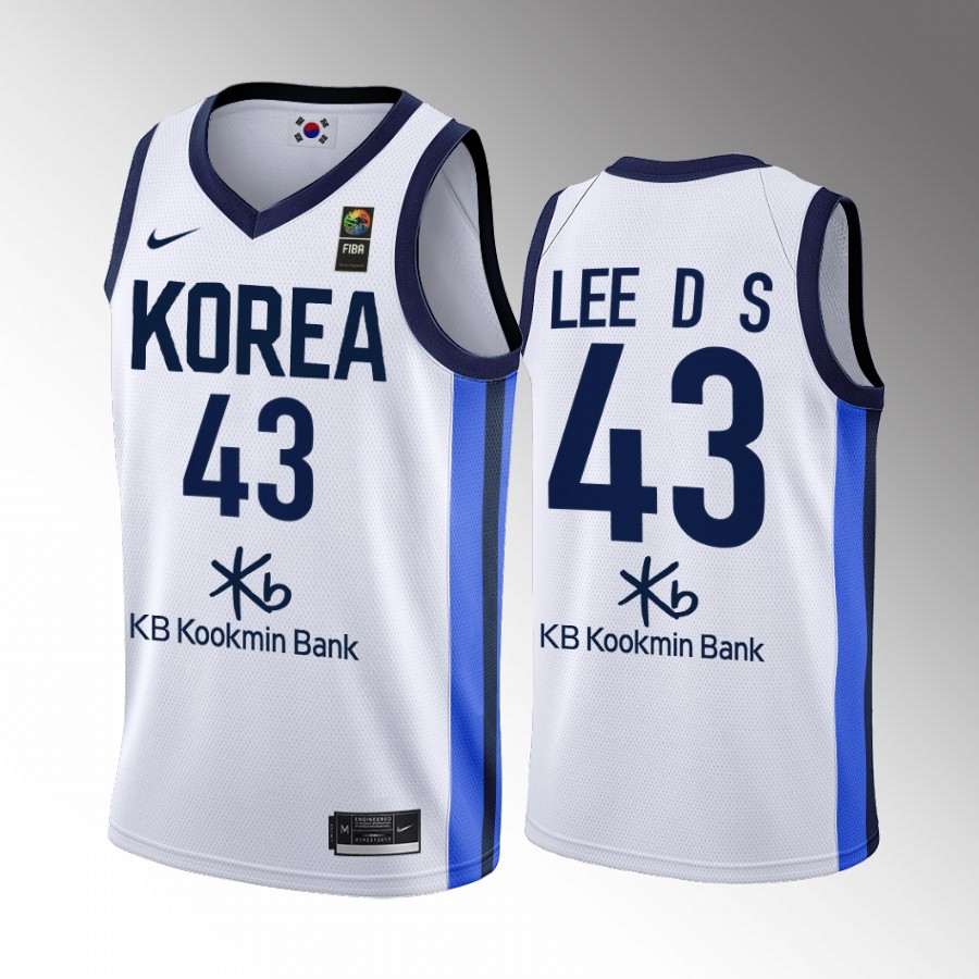 2022 FIBA World Cup South Korea #43 Daesung LEE Men Jersey White Home