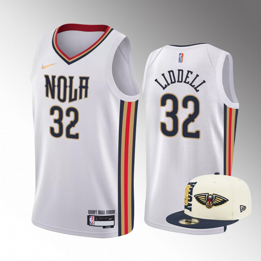 2022 NBA Draft E.J. Liddell New Orleans Pelicans White Jersey City Edition