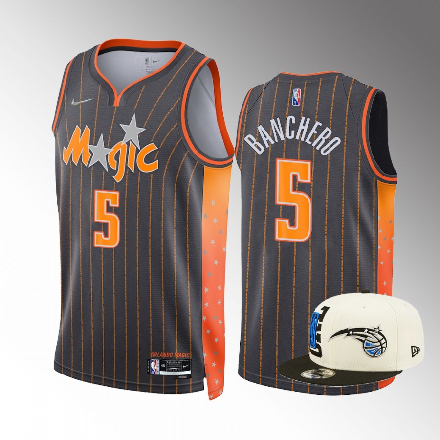 2022 NBA Draft Paolo Banchero Orlando Magic Anthracite Jersey City Edition
