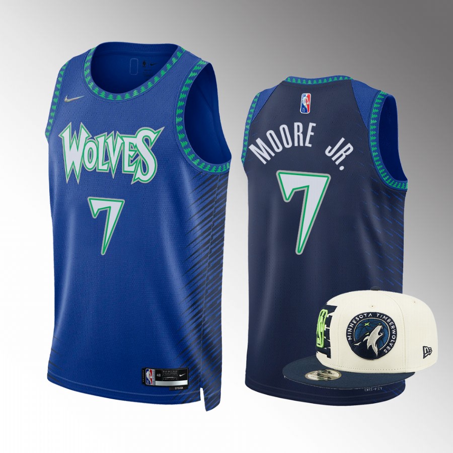 2022 NBA Draft Wendell Moore Jr. Minnesota Timberwolves #7 White Jersey City Edition