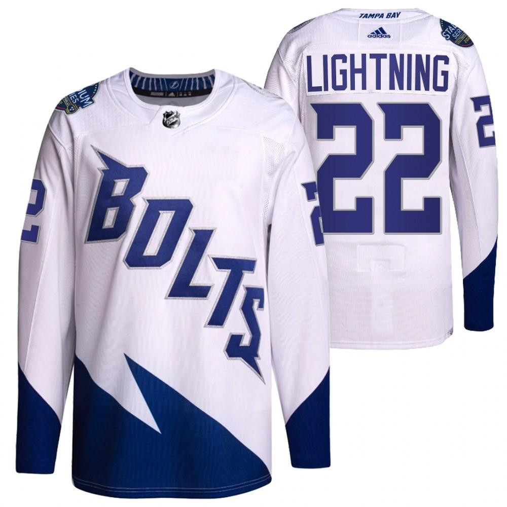 2022 Stadium Series Lightning 22 White Primegreen Stitched Jersey