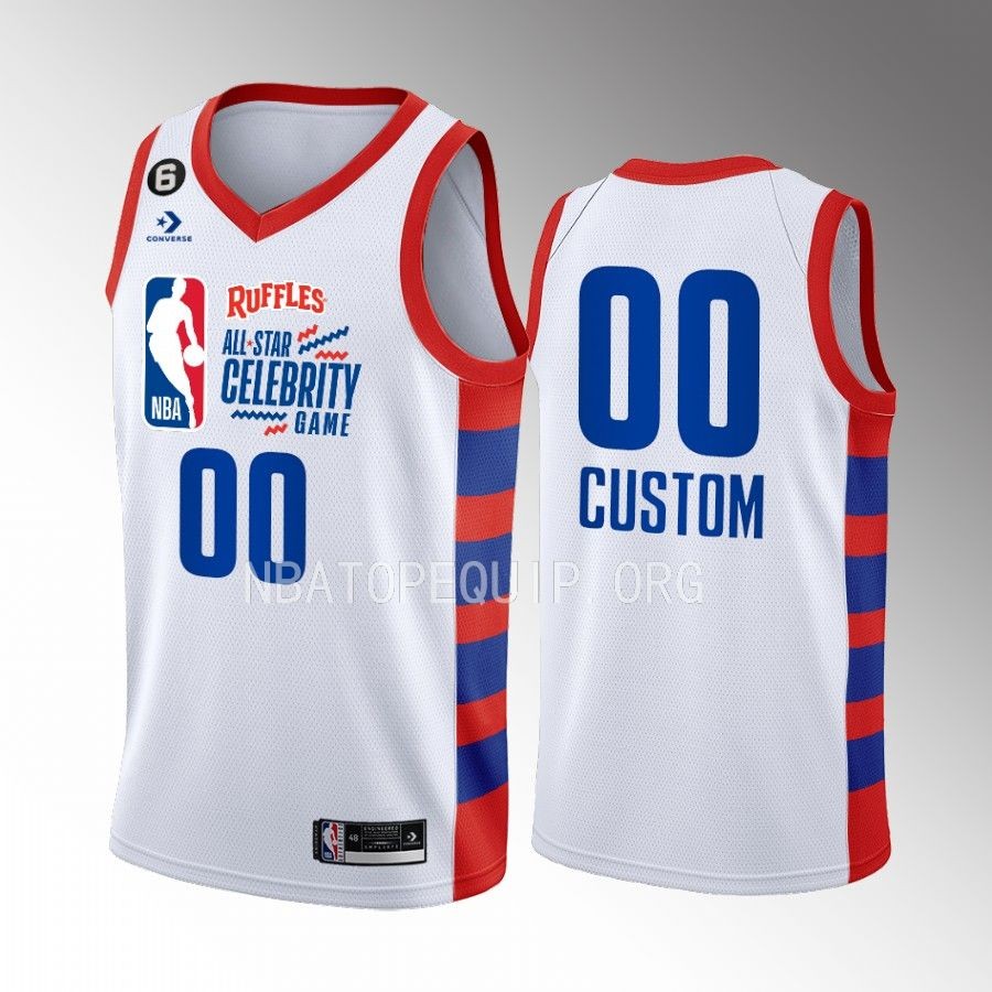 2023 All-Star Celebrity Game Team Dwyane Custom NBA White Jersey #00