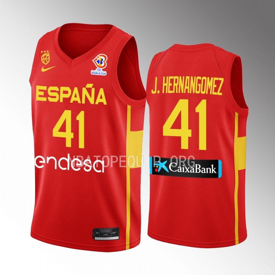 2023 FIBA World Cup Spain #41 Juan Hernangomez Men Jersey Red