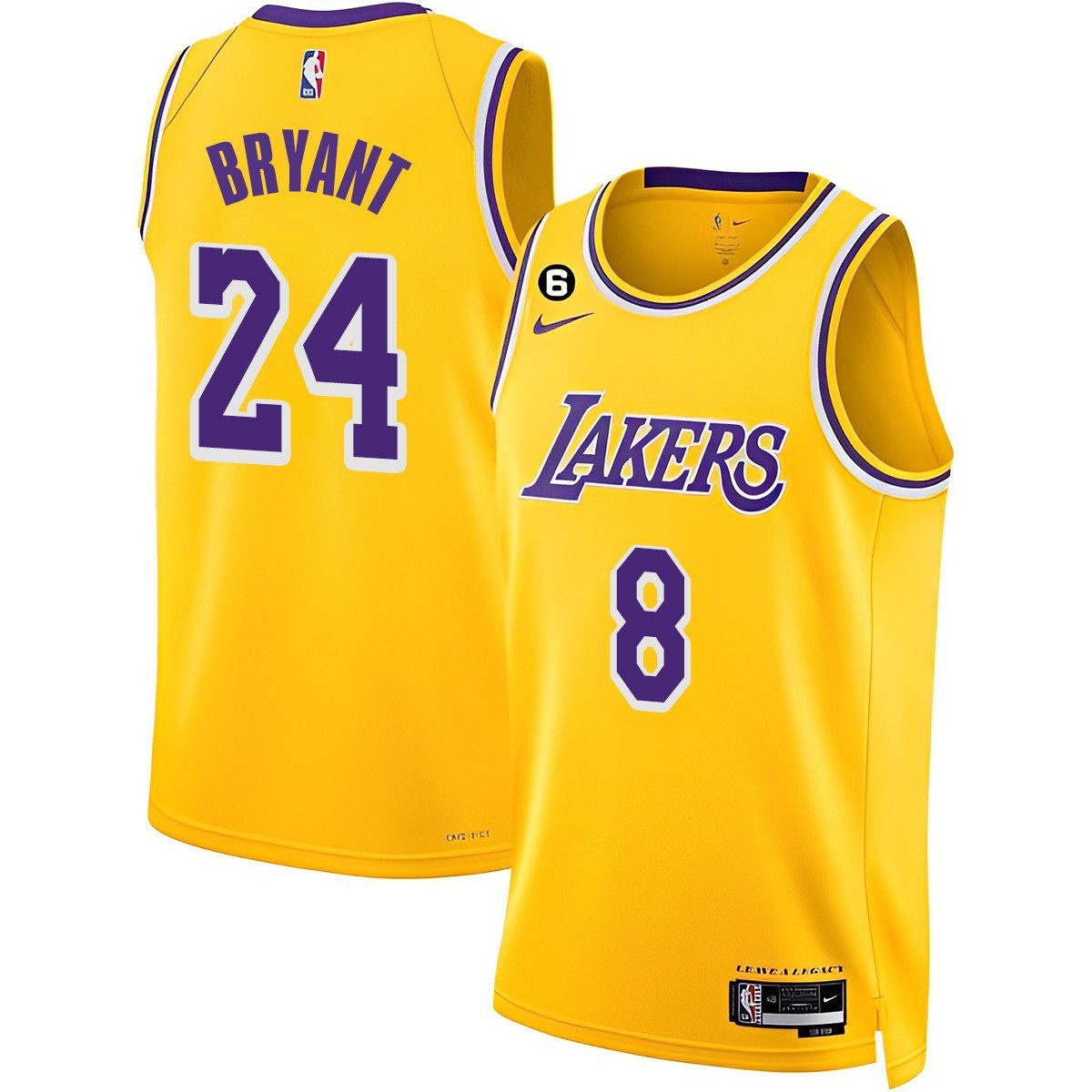 2023 Kobe Bryant Los Angeles Lakers Collection Gold Jersey - All Stitched