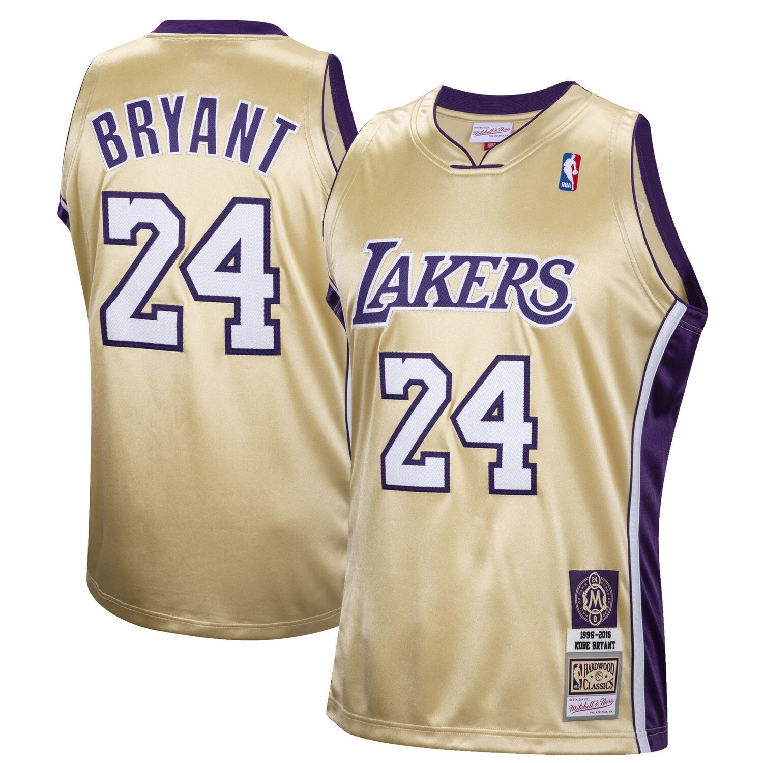 2023 Kobe Bryant Los Angeles Lakers Collection Hardwood Gold Jersey - All Stitched