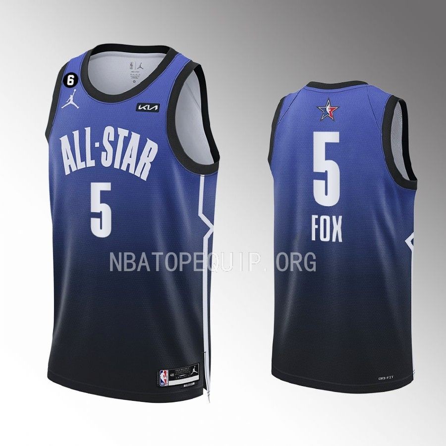 2023 NBA All-Star De'Aaron Fox Blue Team 1 Jersey Kings #5