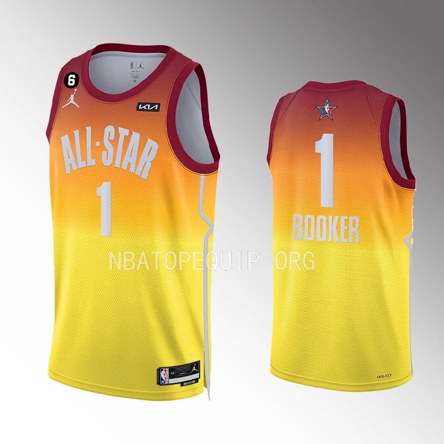 2023 NBA All-Star Devin Booker Phoenix Suns Red #1 Jersey Western Conference