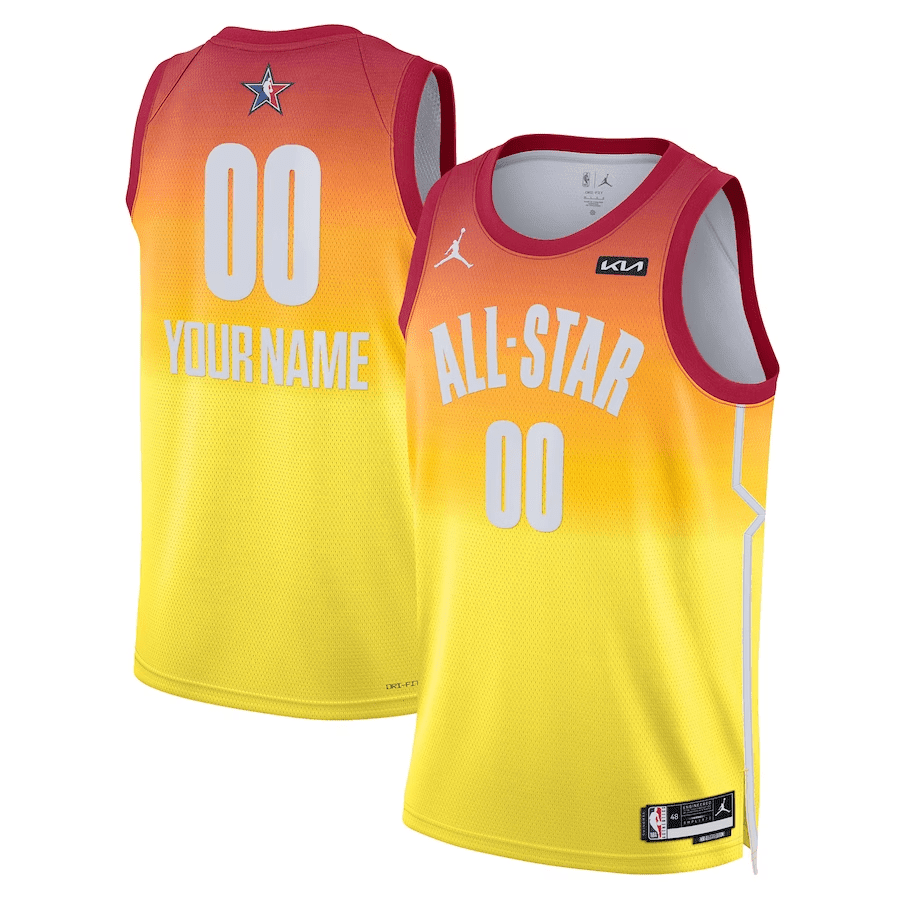 2023 NBA All-Star Game Custom 00 Swingman Stitched Jersey – Men, Orange