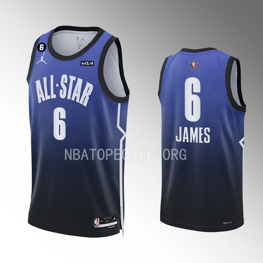2023 NBA All-Star LeBron James Blue Western Conference Jersey Lakers #6