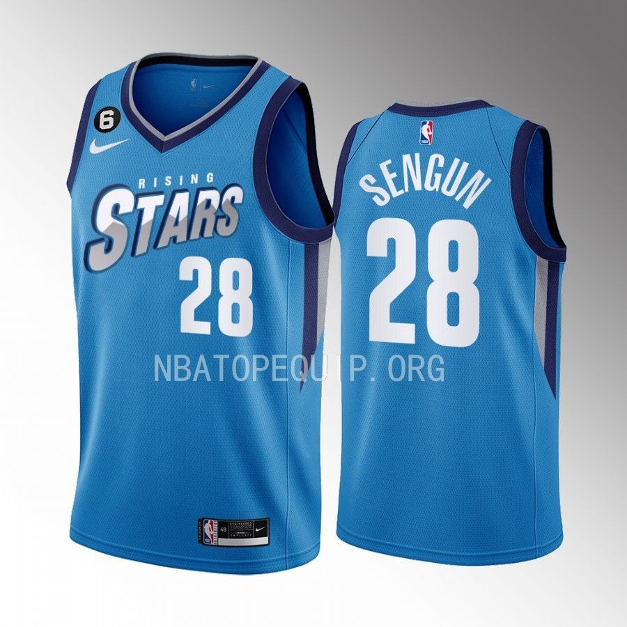 2023 NBA Rising Stars Alperen Sengun Blue Men’s Uniform Houston Rockets #28 Jersey