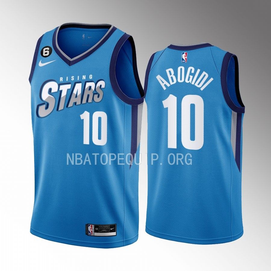 2023 NBA Rising Stars Efe Abogidi Blue Men's Uniform NBA G League #10 Jersey