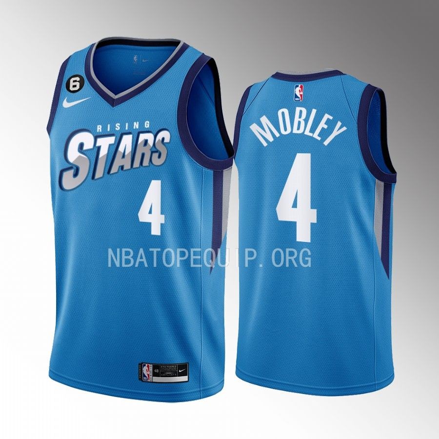 2023 NBA Rising Stars Evan Mobley Blue Men’s Uniform Cleveland Cavaliers #4 Jersey