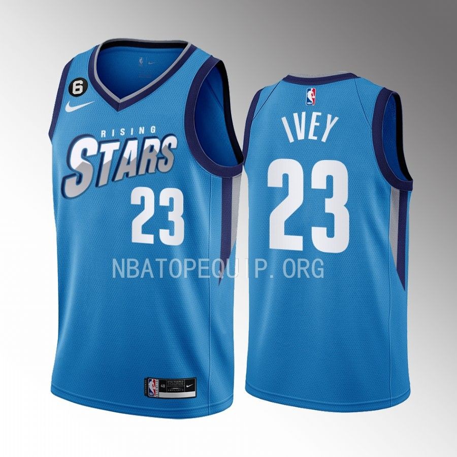 2023 NBA Rising Stars Jaden Ivey Blue Men’s Uniform Detroit Pistons #23 Jersey
