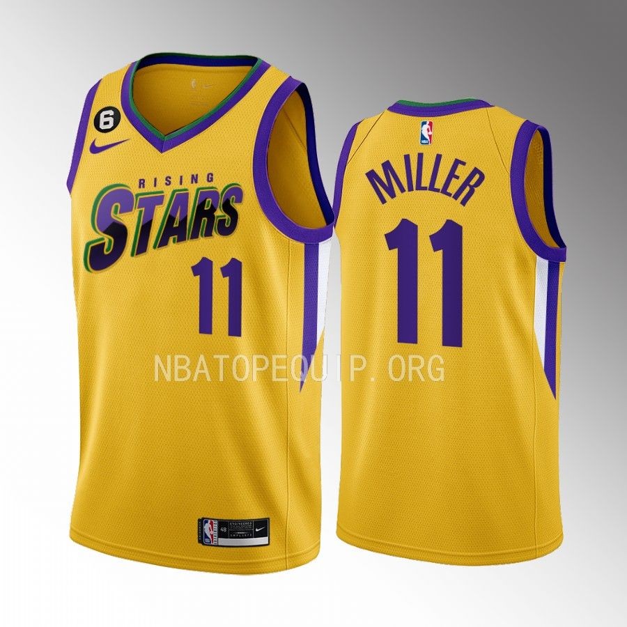 2023 NBA Rising Stars Leonard Miller Yellow Men's Uniform NBA G League #11 Jersey