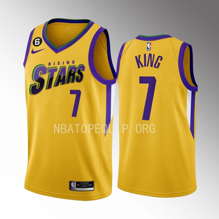 2023 NBA Rising Stars Mojave King Yellow Men's Uniform NBA G League Ignite #7 Jersey