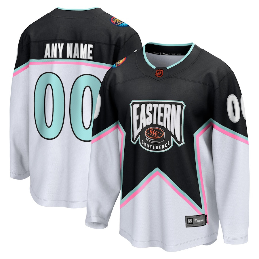 2023 NHL All-Star Game Logo – Eastern Conference Custom Stitched Jersey – Black