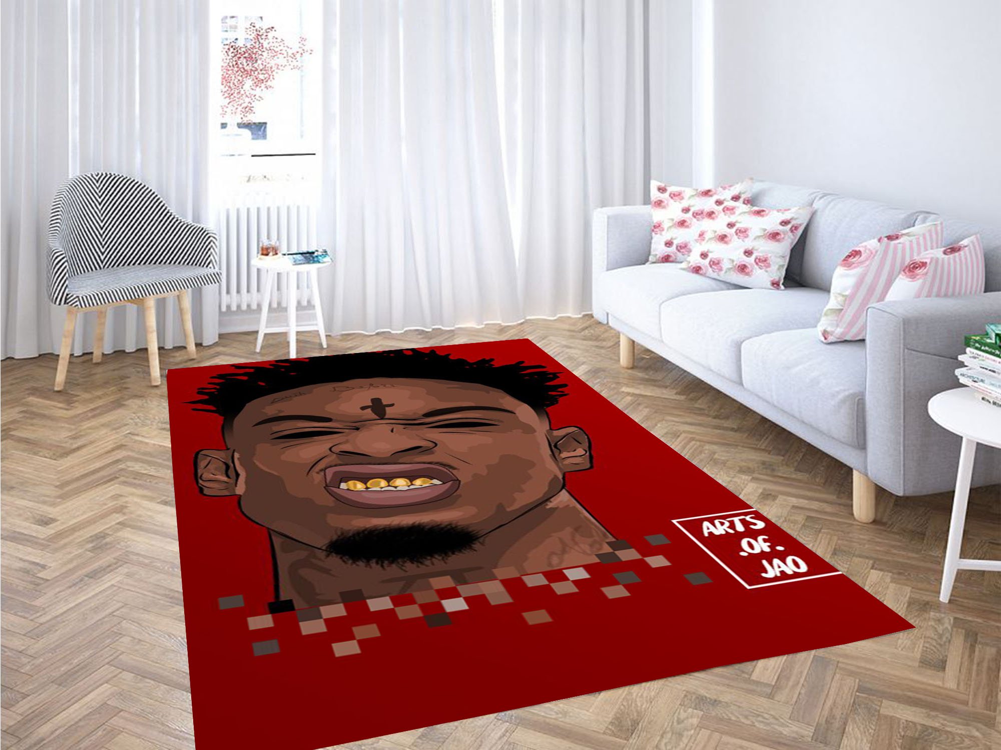 21 Savage Wallpaper Carpet Rectangle Rug