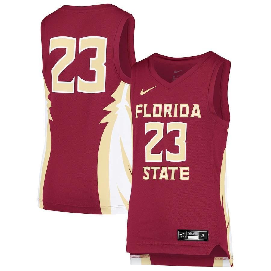 23 Florida State Seminoles Team Basketball Stitched Jersey – Garnet