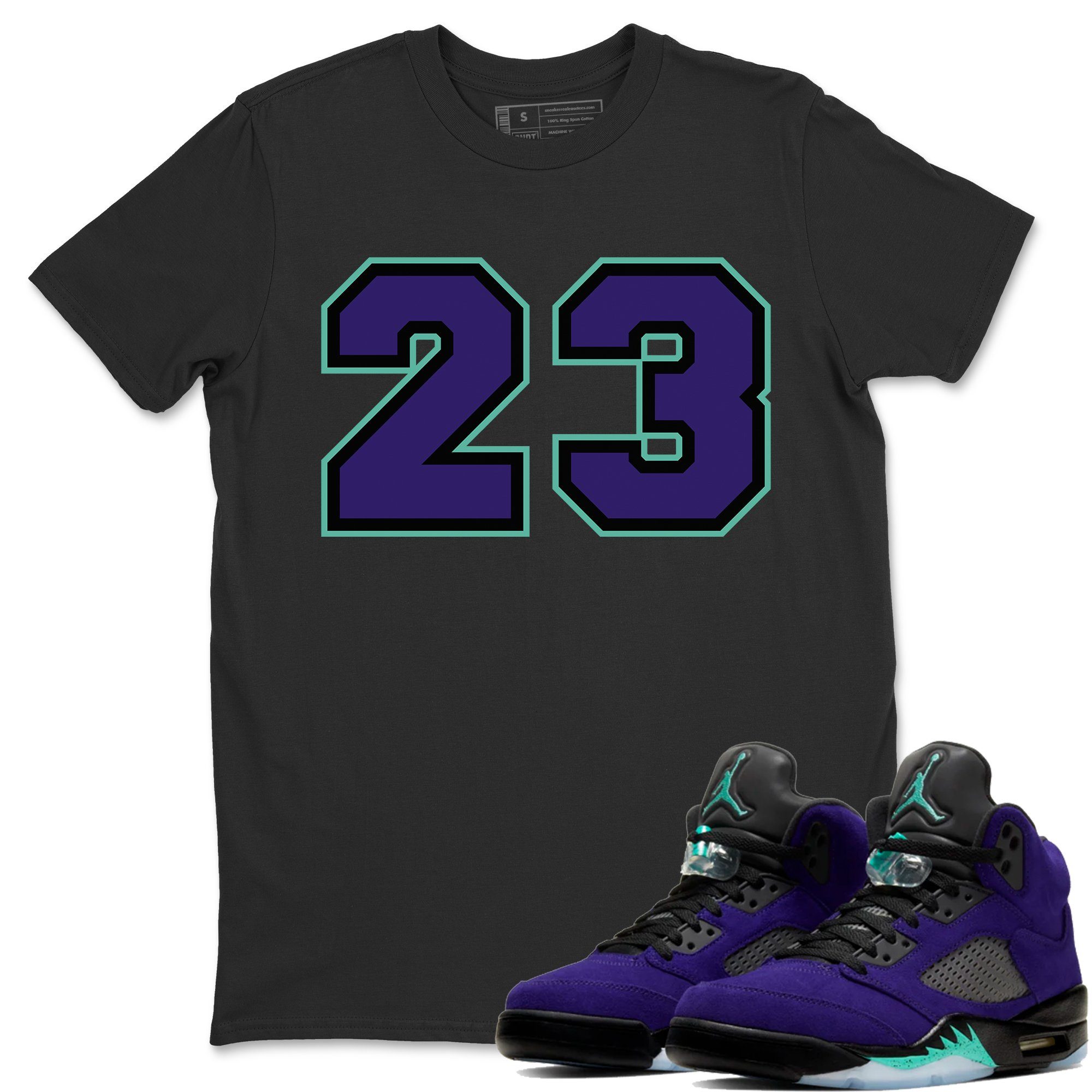 23 Unisex Tshirt – Air Jordan 5 Purple Grape