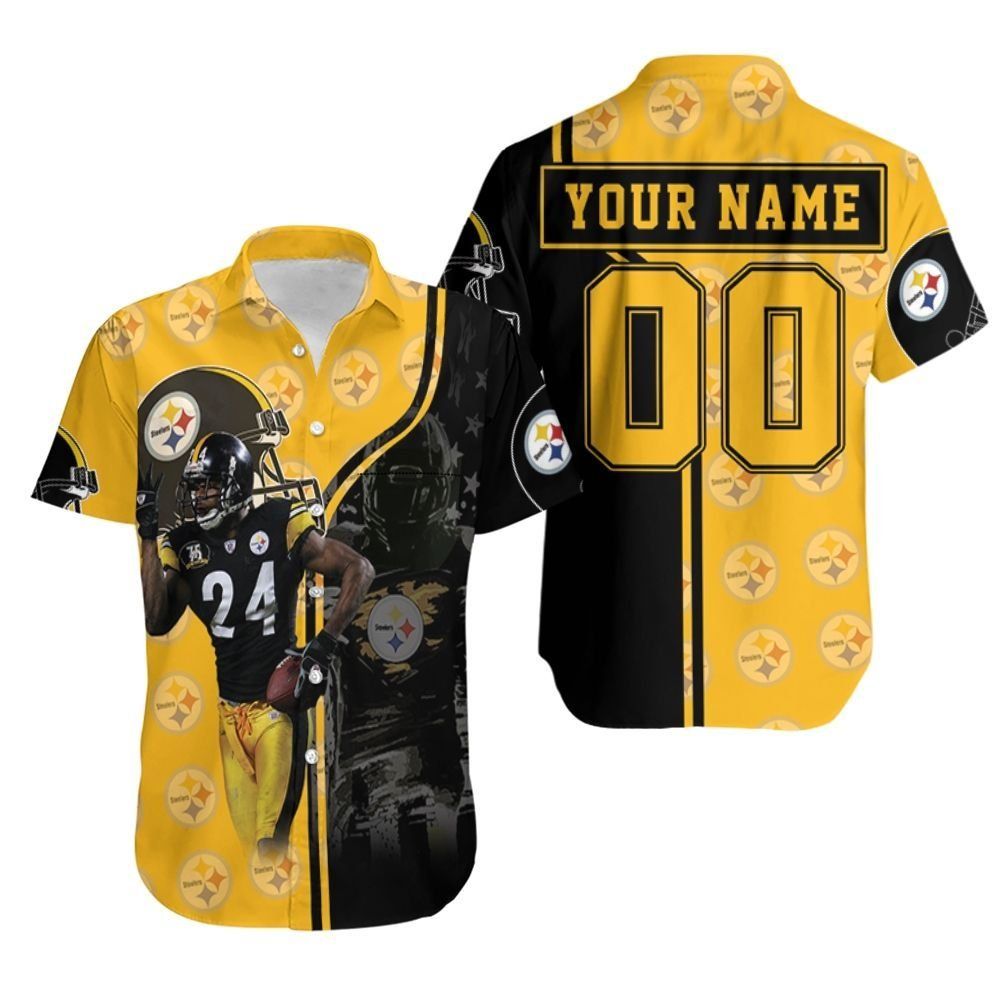 24 Justin Gilbert Player Pittsburgh Steelers Personalized 2020 Nfl Personalized Hawaiian Shirt