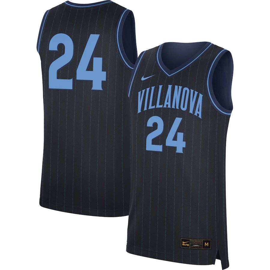 24 Villanova Wildcats Basketball Stitched Jersey – Navy