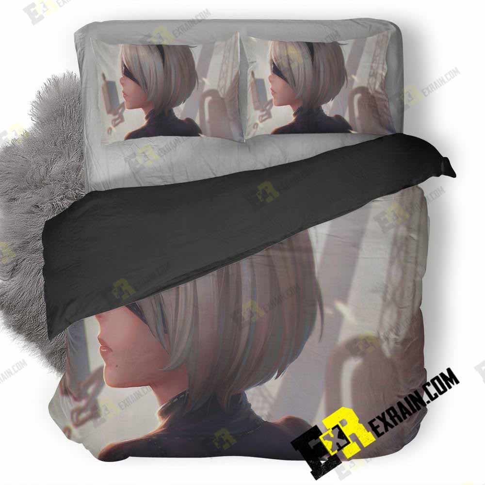 2B Nier Automata Artwork Bm3D Customized Duvet Cover Bedding Set