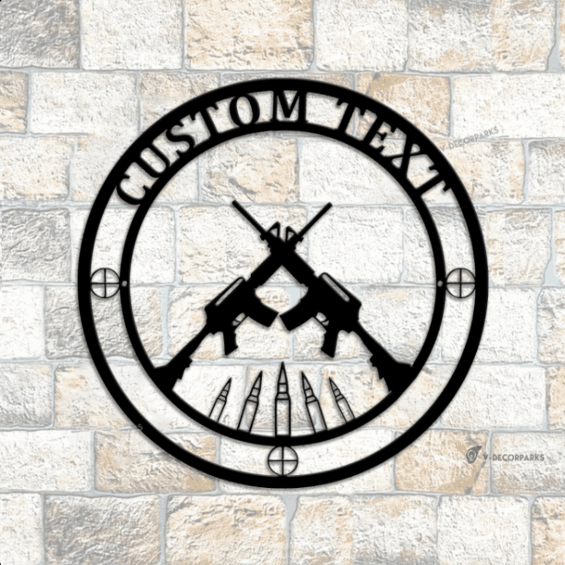 2nd Amendment Sign With Led Lights, Man Cave Metal Wall Decor, Gun Art, Fathers Day Gift, Second Amendment Art, Gun Sign, Armory Sign, Metal Gun Sign
