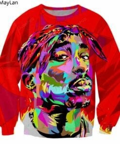 2Pac Tupac Ugly Christmas All Over Print Sweaters