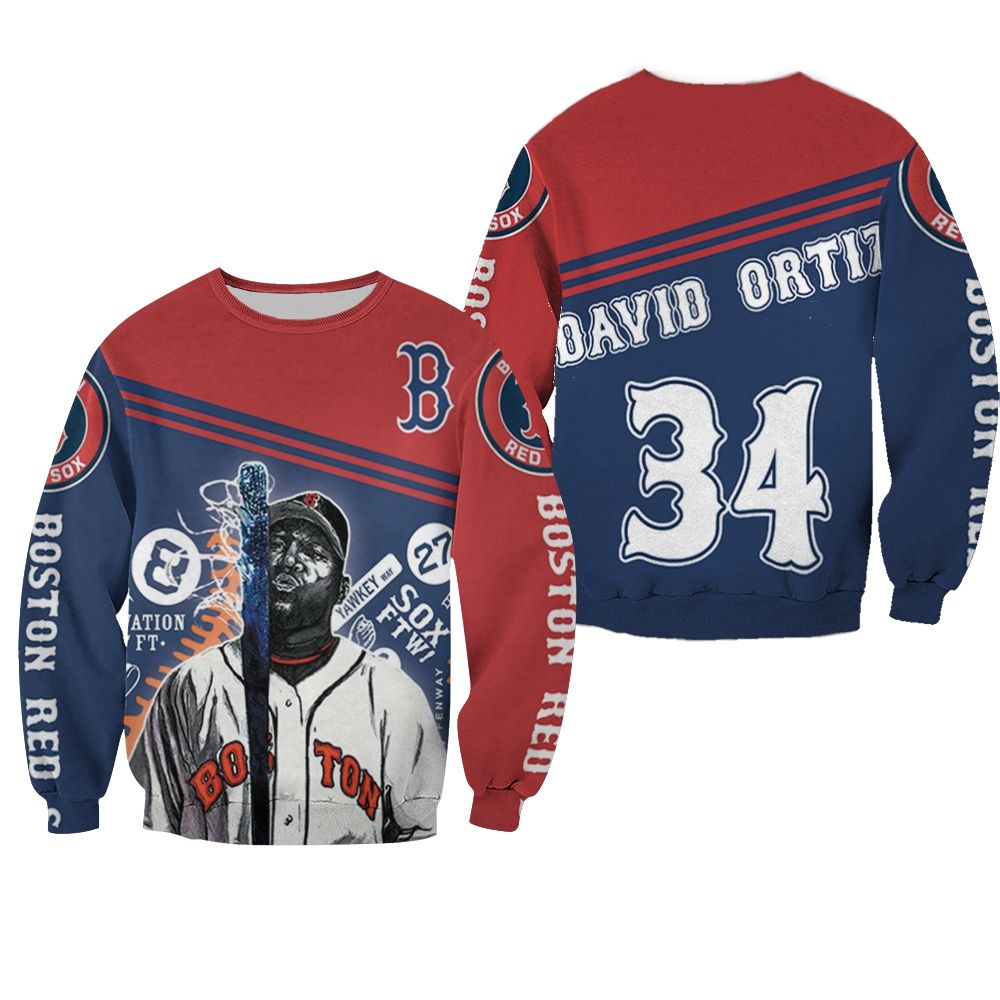 34 David Ortiz Boston Red Sox Sweater