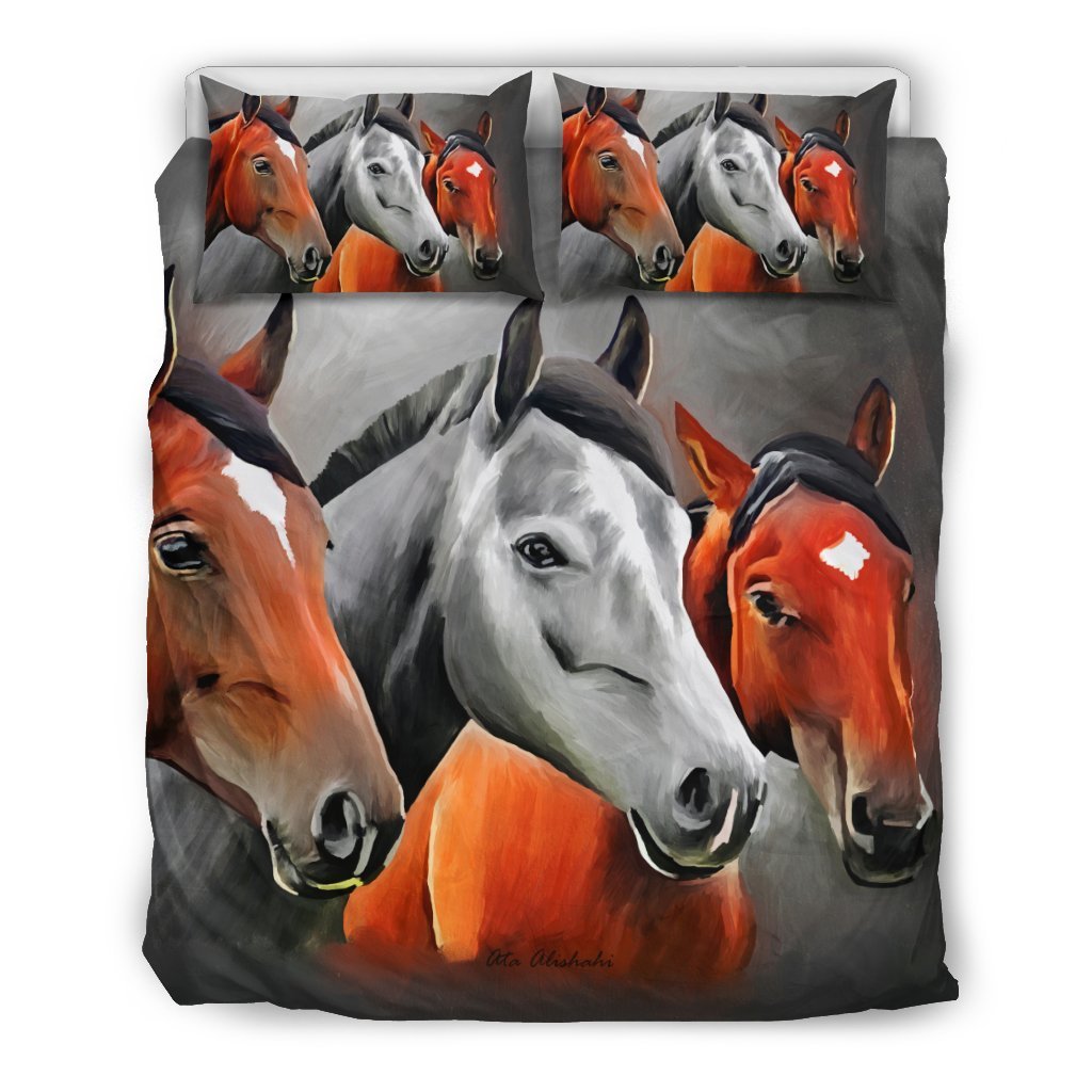 3 Horses Duvet Cover Bedding Set