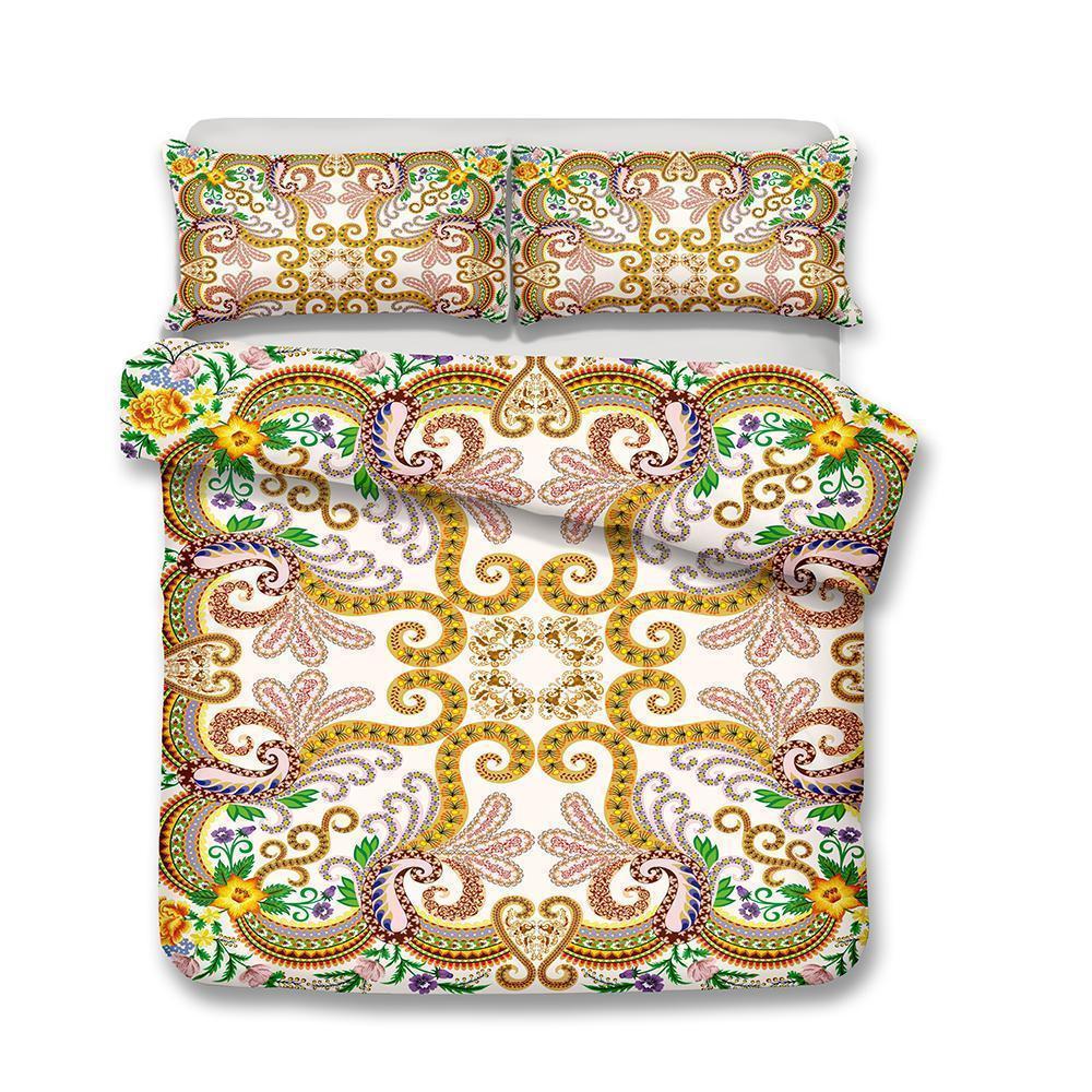 3 Piece Of Household Items Theme Bohemian Printet Up Variousizes Of 3D Customized Duvet Cover Bedding Set
