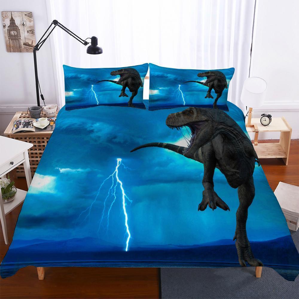 3 Pieceet Lost World Jurassic Park Big Dinosaur 3D Digital Printings 3D Customized Duvet Cover Bedding Set