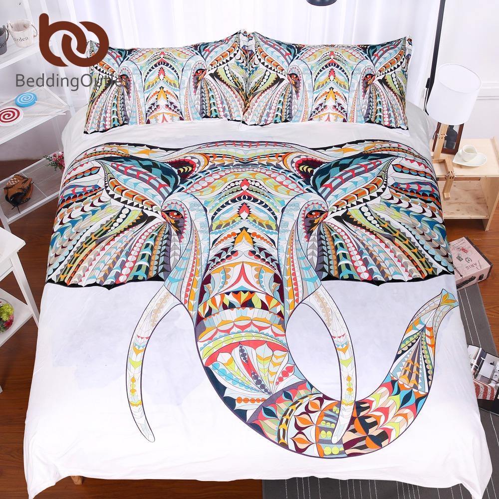 3 Pieces 3D Elephant 3D Customized Duvet Cover Bedding Set