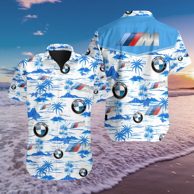 3D All Over Printed BMW HAWAIIAN Shirts Ver 1 (Blue)