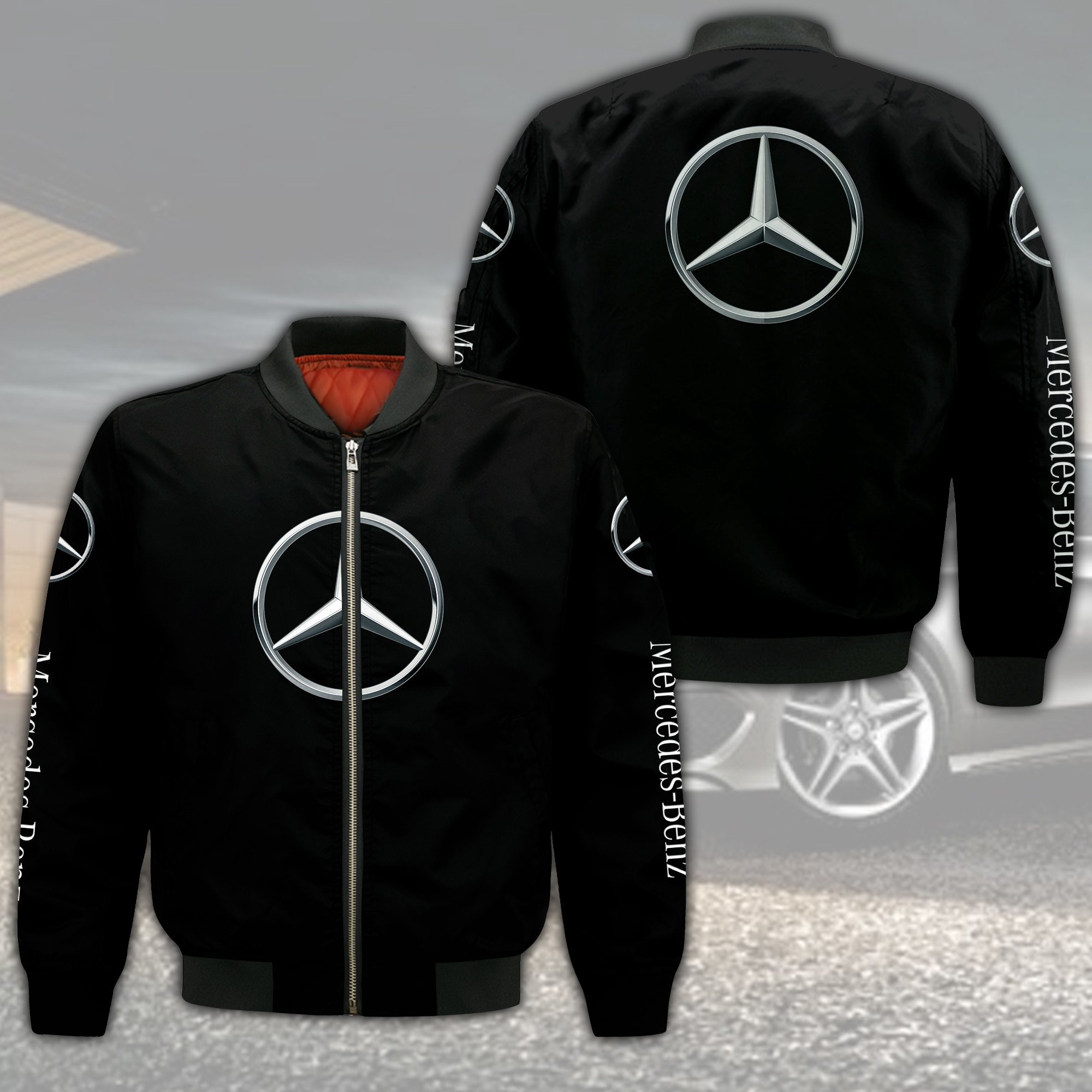 3D All Over Printed Mercedes-Benz Bomber Jaket